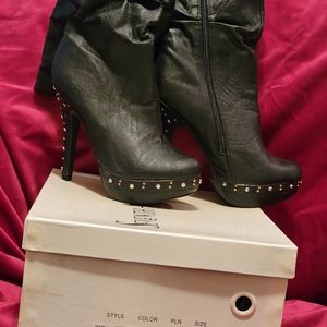 Sky High Studded Boots.  Size 6